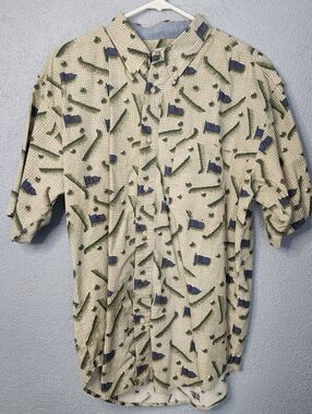 Bugle Boy Multicolor Golf-Print Button-Up Shirt